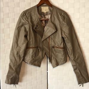 Tan Moto Jacket